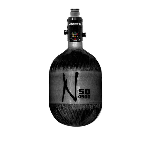 Ninja Carbon Fiber HPA Tank - 50/4500 LITE - ACE SS Reg - Black Translucent
