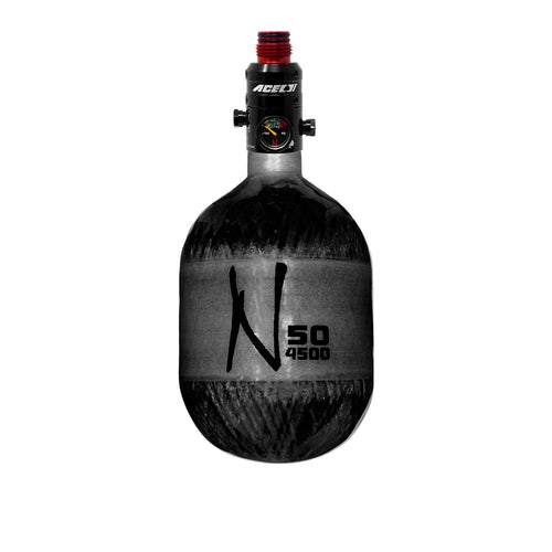 Ninja Carbon Fiber HPA Tank - 50/4500 LITE - ACE Reg - Black Translucent