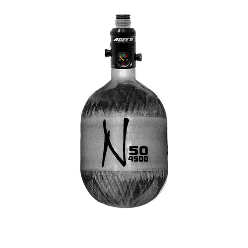 Ninja Carbon Fiber HPA Tank - 50/4500 LITE - ACE SS SHP Reg - Grey