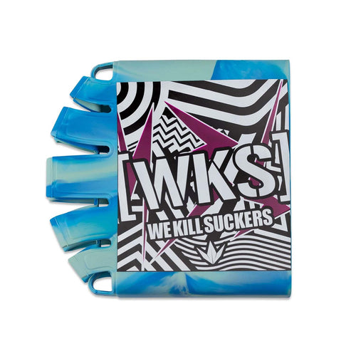 Bunkerkings Knuckle Butt Tank Cover - WKS Shred - Cyan - 48 - 90 ci
