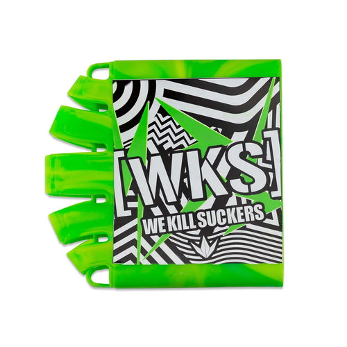 Bunkerkings Knuckle Butt Tank Cover - WKS Shred - Lime - 48 - 90 ci
