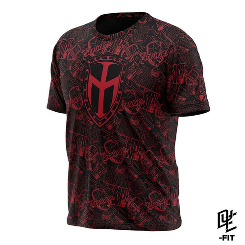 Dye DYE-Fit T-Shirt - Ironmen Logos - Red / Black
