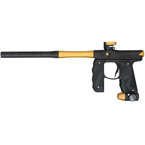 Empire Mini GS Paintball Marker - 2 Pc Barrel - Dust Black / Gold