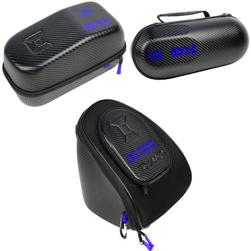 Exalt Paintball Carbon Series Case Combo - Loader / Tank / Goggle - Black / Blue