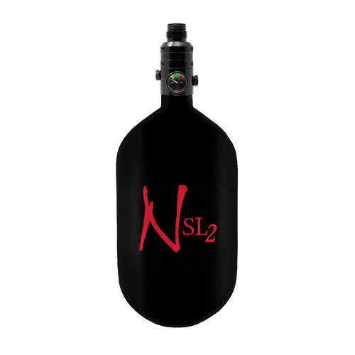 Ninja Carbon Fiber HPA Tank - 68/4500 SL2 - PRO V3 Reg Blackout - Black / Red