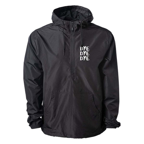 Dye Cowles Pullover Windbreaker Jacket - Black