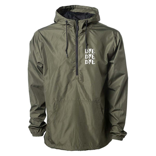 Dye Cowles Pullover Windbreaker Jacket - Olive