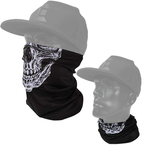 Exalt Paintball Neck Gaiter Mask - Skull Jaw / Half Skull
