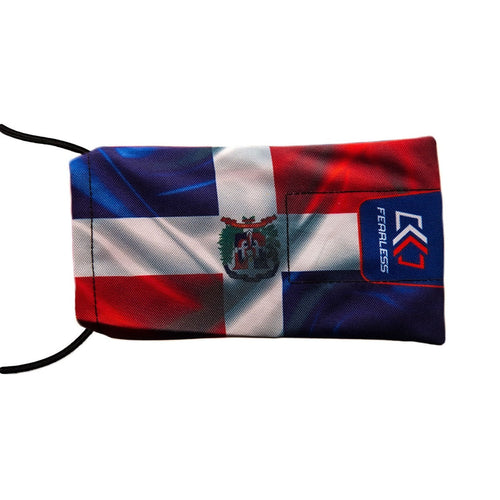 Fearless Paintball Barrel Cover / Sock - Dominican Flag - Distressed