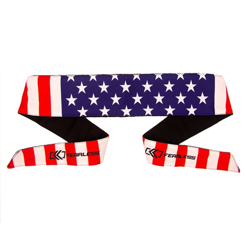 Fearless Paintball Headband - Long Tie - Willie American Flag