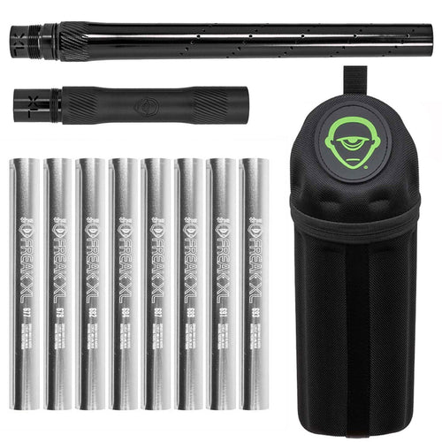 Freak XL Barrel Kit V2 - All American 15" Stainless - Autococker - Polished Black Front / Dust Black Back
