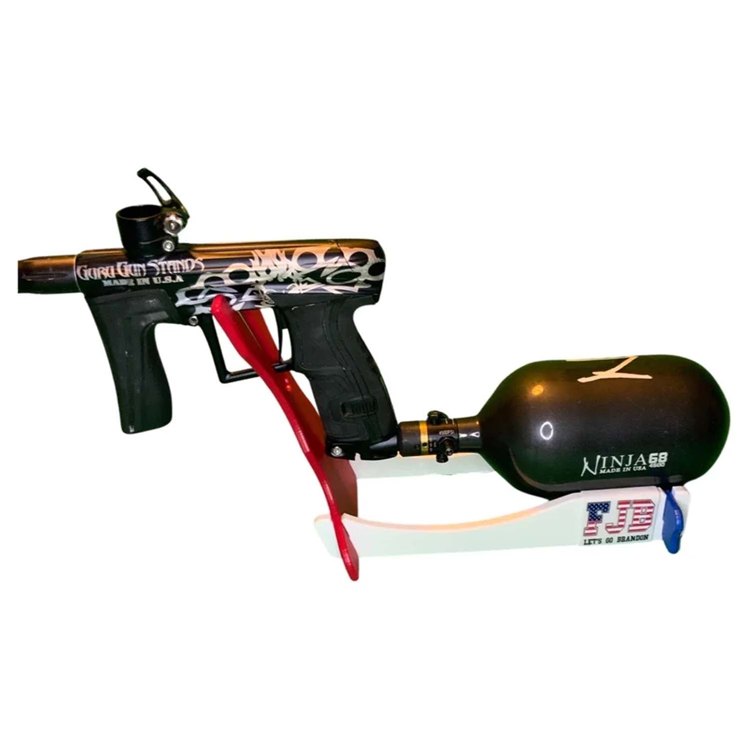 Guru Gun Stand / Paintball Marker Display - Micro - Red/White/Blue ...