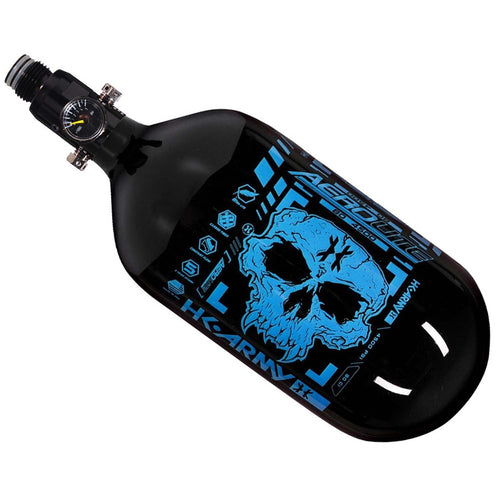 HK Army Extra Lite Carbon Fiber HPA Tank - 80/4500 - Doom Black / Neon Blue
