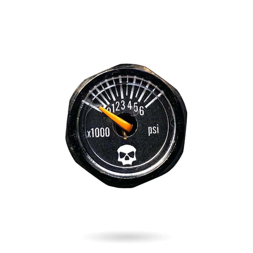 Infamous Air Tank Mini Gauge - 6000 PSI - Skull Black