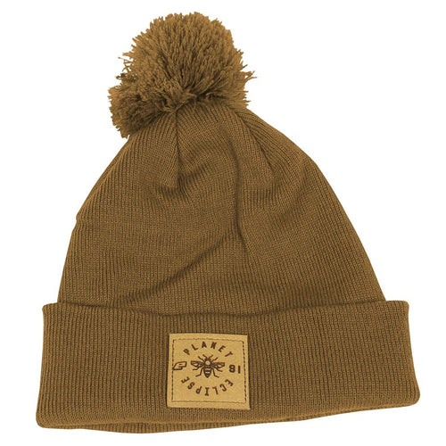 Planet Eclipse Beanie - Worker Pom - Caramel