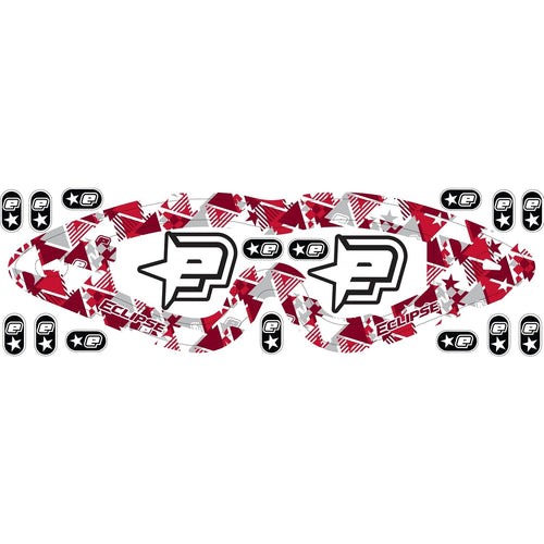 Planet Eclipse Vents Goggle Sticker - E-Flex, Avatar, E-vents - Waveform Red