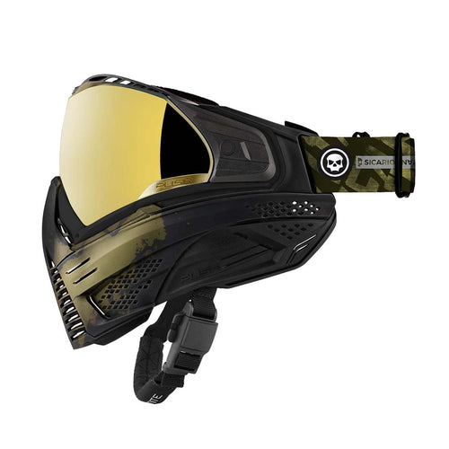Push Unite Paintball Goggles & Case - Infamous Skull Gold