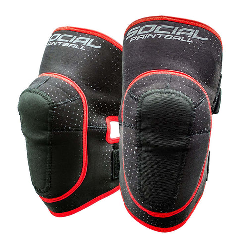 Social Paintball SMPL Knee Pads - Black / Red
