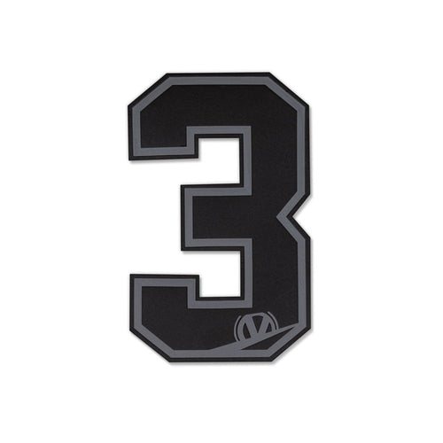 Virtue Paintball Luggage Number Patches Black / Grey - 3