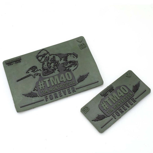 Virtue Paintball Rubber Velcro Patch - Tim Montressor #TM40 Forever - 2 Pack - Olive