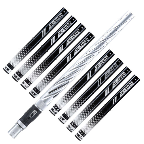 HK Army LAZR Elite Orbit Barrel Kit - AC / Autococker - Dust Silver / Black Inserts