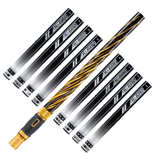 HK Army LAZR Elite Orbit Barrel Kit - AC / Autococker - Dust Gold / Black Inserts